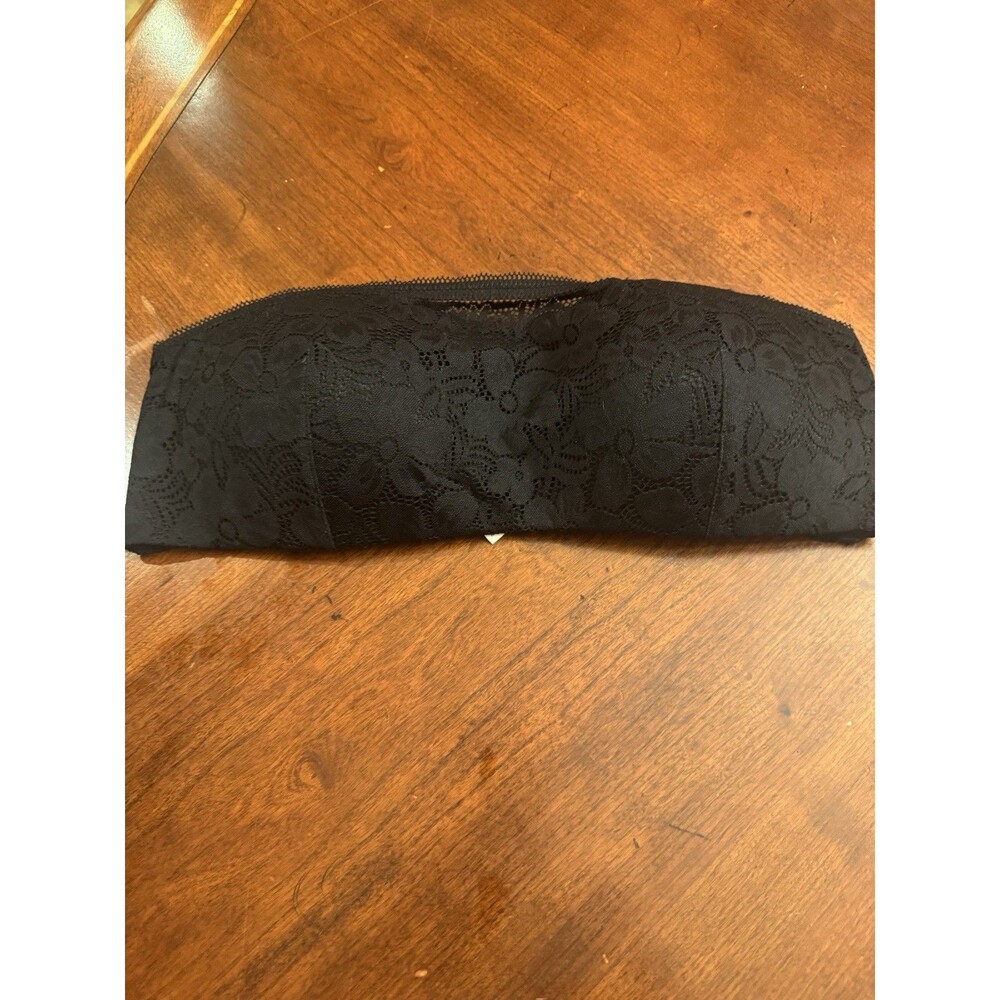 Auden Women's Black Lace Wireless Strapless Padded Bra Size Large